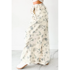 Lorelei Wide Leg Floral Pol Jeans Cream Floral - AngraBech