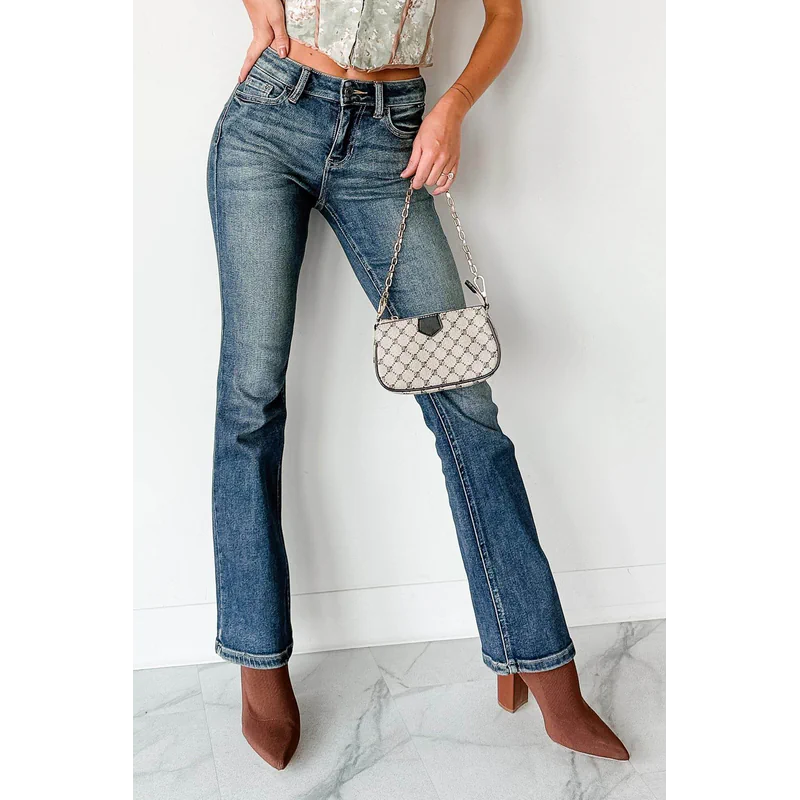 Roman Mid Rise Boot Cut Cello Jeans Dark Tint - AngraBech