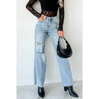 Romero Mid Rise Ripped Judy Blue Wide Leg Jeans Light - AngraBech