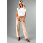 Always Next To Me Mid Rise Barrel Jeans Vintage Khaki - AngraBech