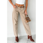 Always Next To Me Mid Rise Barrel Jeans Vintage Khaki - AngraBech