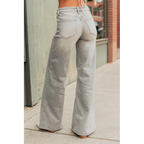 Cecily Mid Rise Wide Leg Mica Denim Jeans Grey - AngraBech