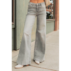 Cecily Mid Rise Wide Leg Mica Denim Jeans Grey - AngraBech