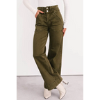 Henley Wide Leg Mica Denim Jeans Fern Green - AngraBech