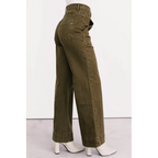 Henley Wide Leg Mica Denim Jeans Fern Green - AngraBech