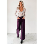Caotta High Rise Wide Leg Mica Denim Jeans Plum - AngraBech