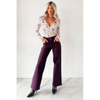 Caotta High Rise Wide Leg Mica Denim Jeans Plum - AngraBech
