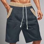 Mens Contrast Paneled Elasticated Shorts - AngraBech