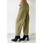 Hansen Hight Rise Barrel Jeans Olive - AngraBech
