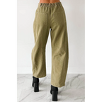 Hansen Hight Rise Barrel Jeans Olive - AngraBech