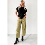 Hansen Hight Rise Barrel Jeans Olive - AngraBech