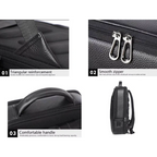 Premium Genuine Leaer Laptop Bapa Business And Travel Bag Wi Usb Charging Port - AngraBech