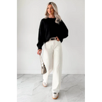 Lucian High Rise Wide Leg Jemina Jeans Ivory - AngraBech