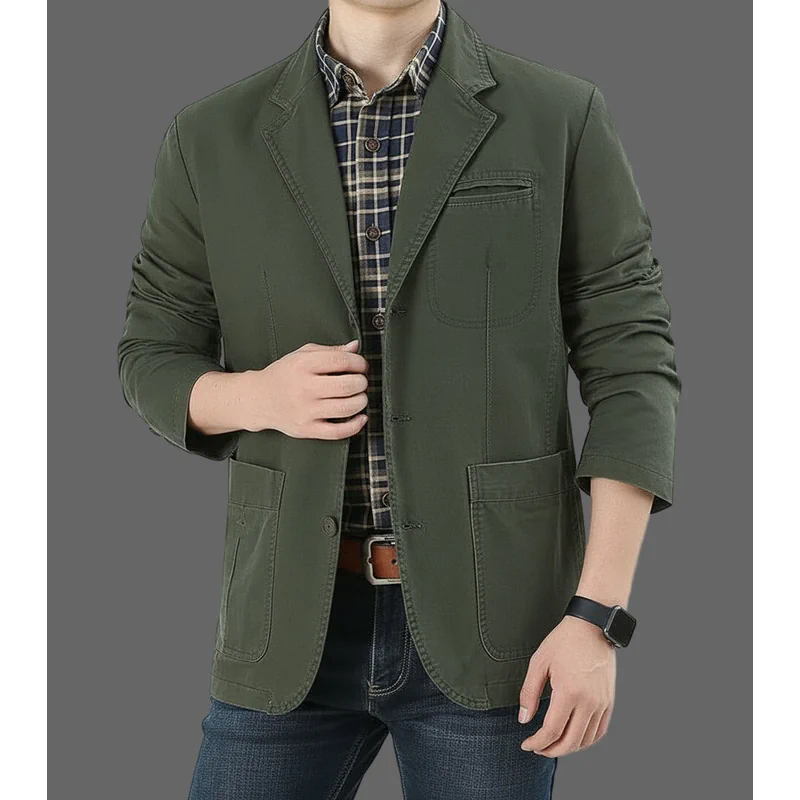Cotton Casual Oversized Blazer Jaet - AngraBech