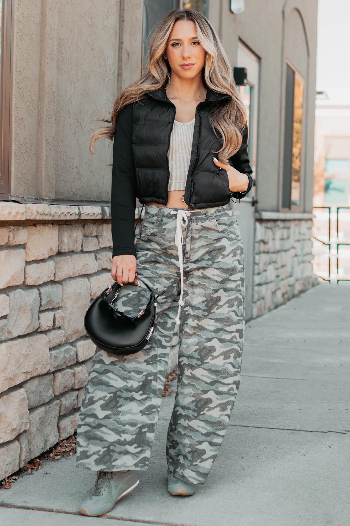 Patrick Drawstring NoaBoa Denim Pants (Camo/Green) - NanaMacs