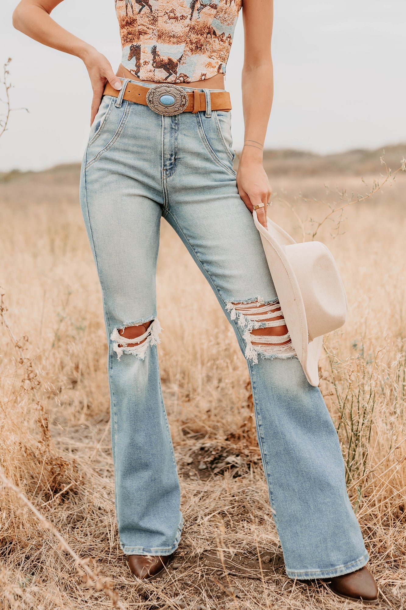 Laurie High Rise Flare Leg Cello Jeans Medium