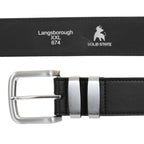 Plus Size Langsborough Double Metal Loop Fashion Belt Bla - AngraBech