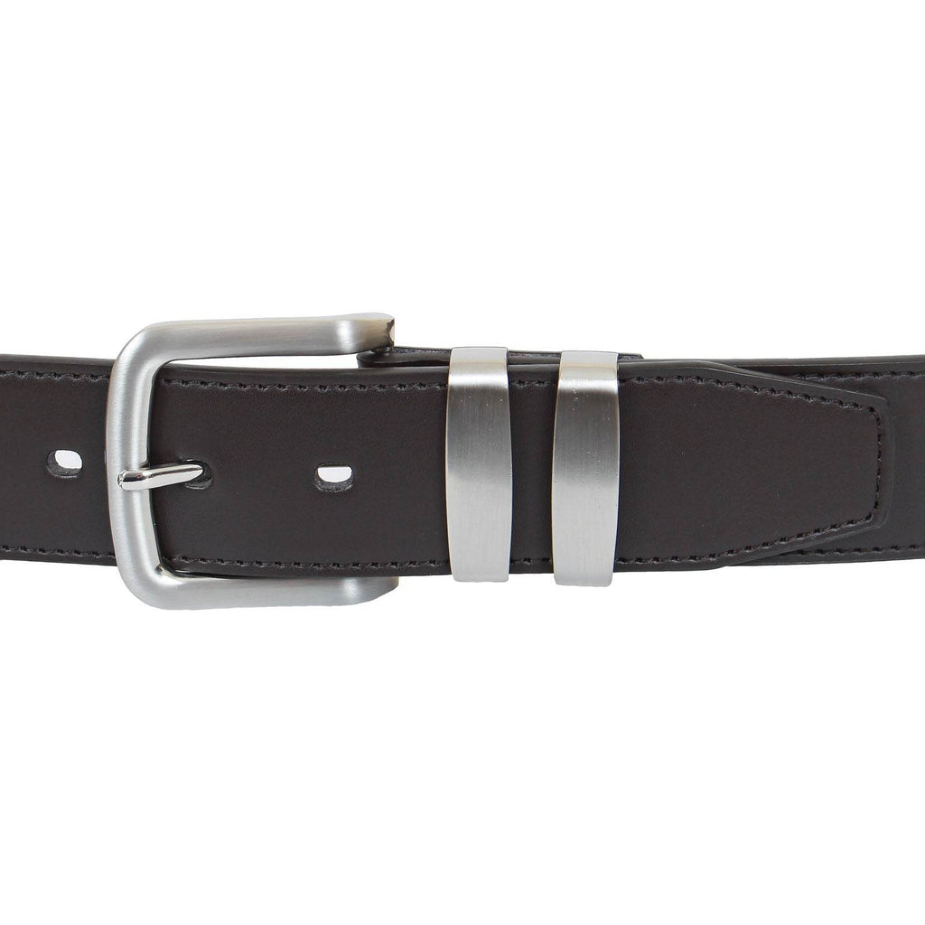 Plus Size Langsborough Double Metal Loop Fashion Belt Dark Brown - AngraBech