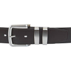 Plus Size Langsborough Double Metal Loop Fashion Belt Dark Brown - AngraBech