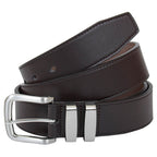 Plus Size Langsborough Double Metal Loop Fashion Belt Dark Brown - AngraBech