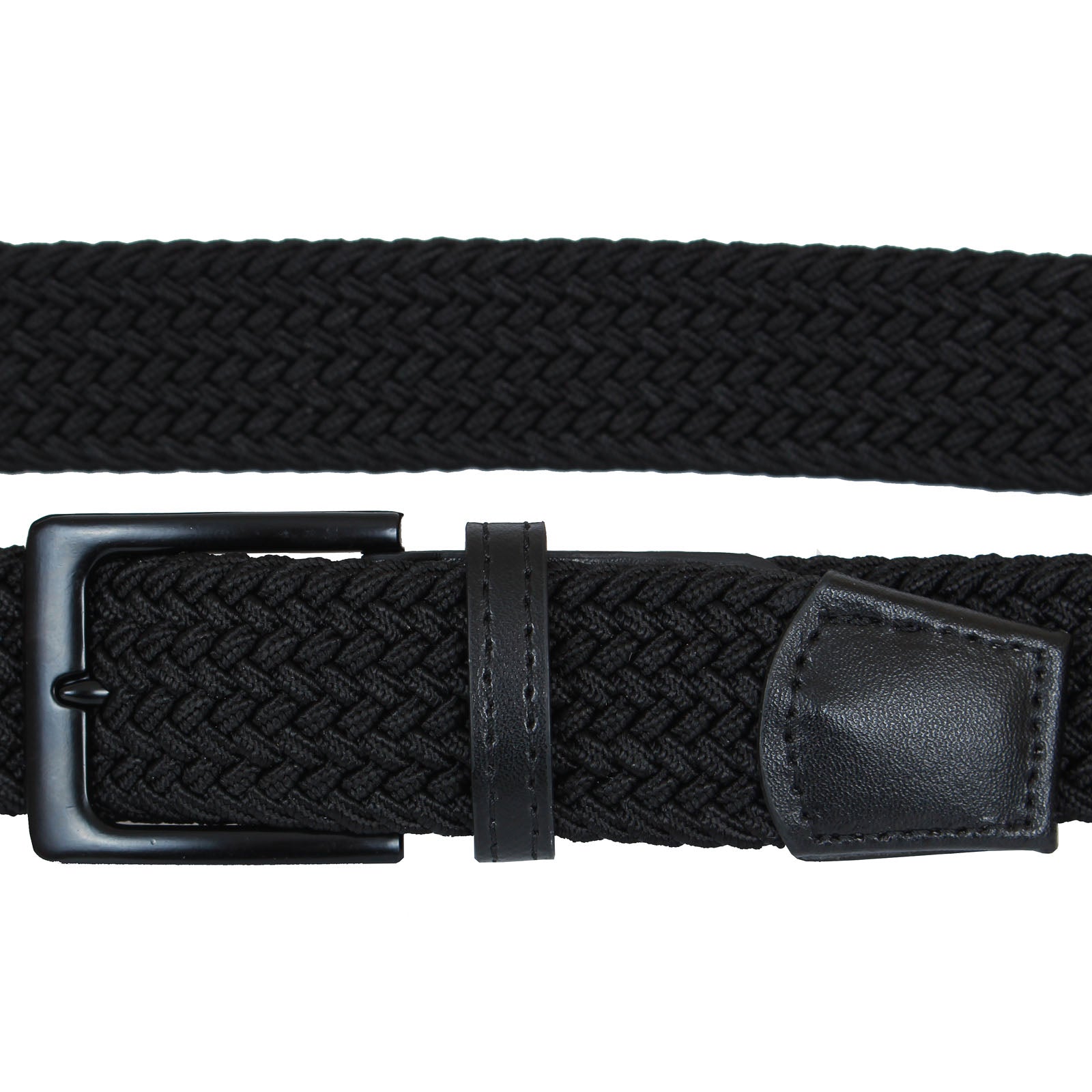 Plus Size Hilton Stretch Braided Belt Bla