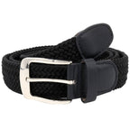Plus Size Simon Stretch Braided Belt Bla - AngraBech