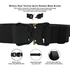 Plus Size Dale Tactical Stretch Webbing Belt Bla - AngraBech