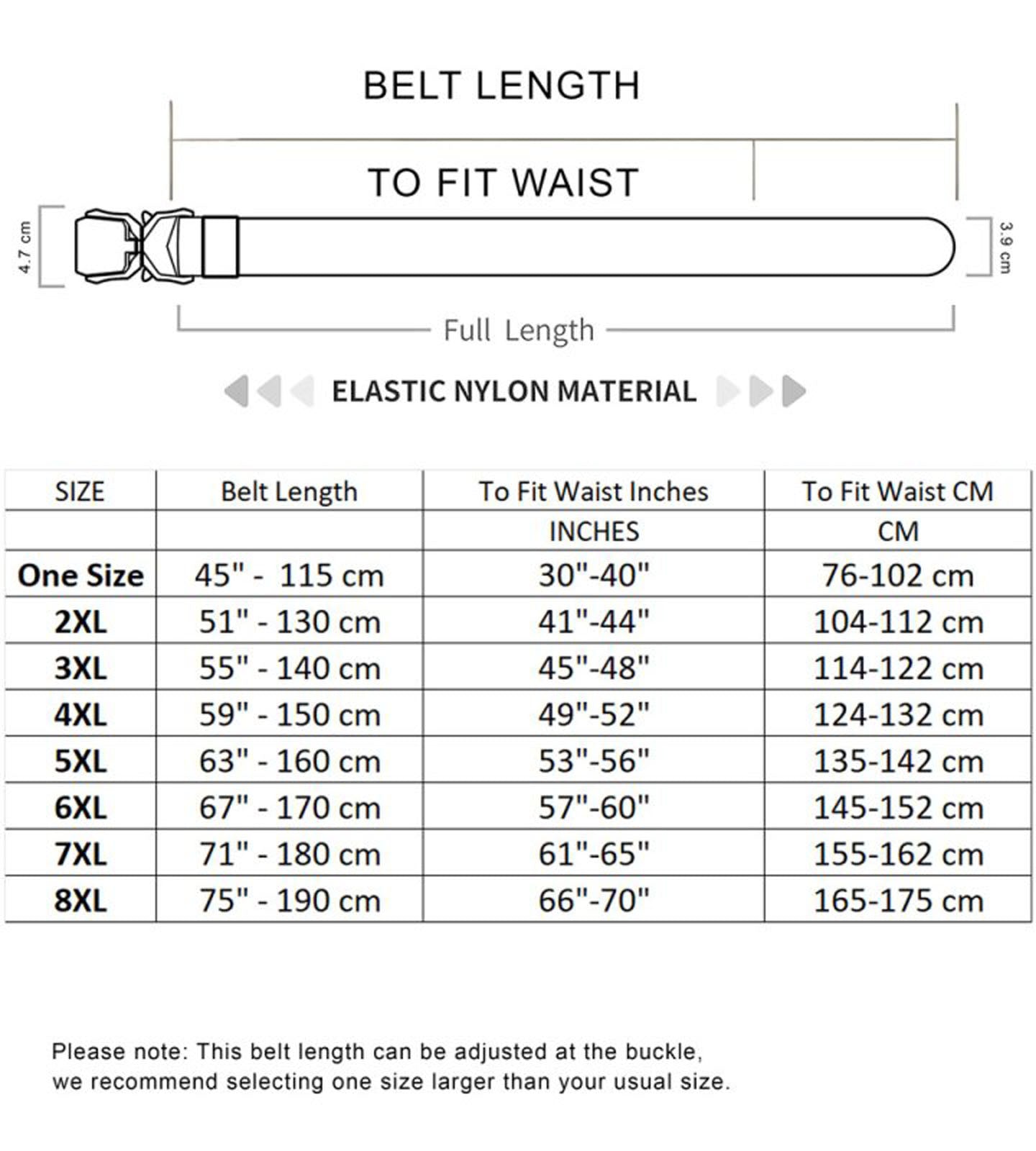 Plus Size Dale Tactical Stretch Webbing Belt Bla