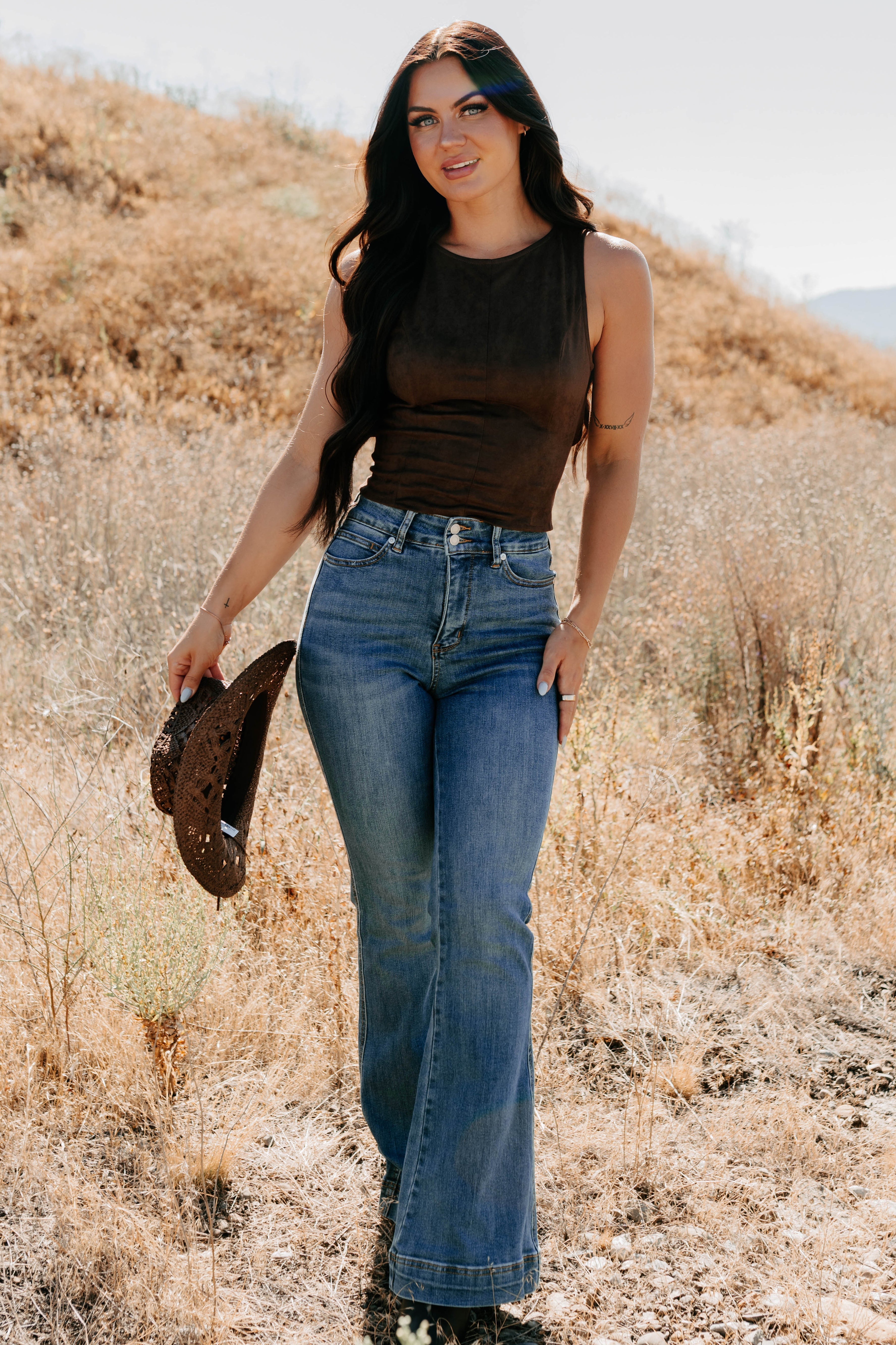 Jensen High Rise Flare Judy Blue Jeans (Medium) - NanaMacs