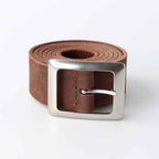 Womans Leaer Belt Ladies Leaer Belt Nubu Oliver Chocolate - AngraBech