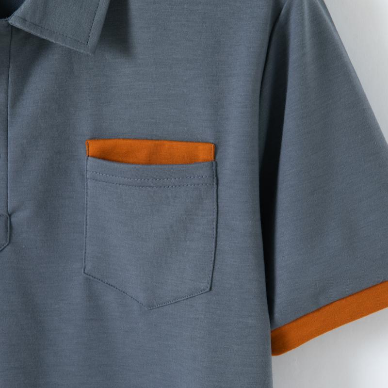 Mens Colorblo Chest Poet Lapel Short Sleeve Polo Shirt 34702997y