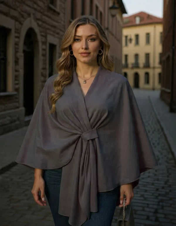 🔥Elegant Shawl Wraps Soft Open Front Poncho Sweater (Pre-Black Friday Sale)