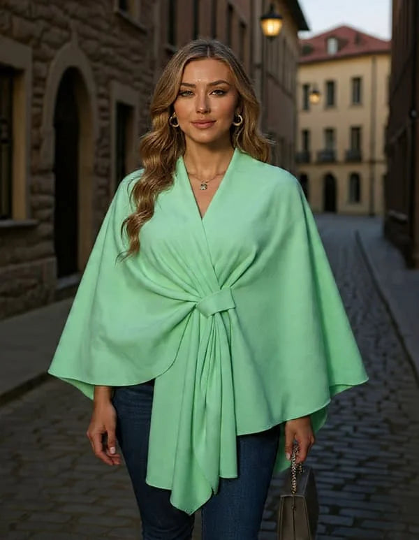 🔥Elegant Shawl Wraps Soft Open Front Poncho Sweater (Pre-Black Friday Sale)