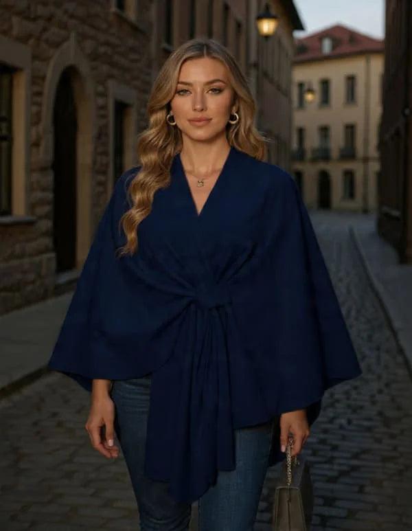 🔥Elegant Shawl Wraps Soft Open Front Poncho Sweater (Pre-Black Friday Sale)