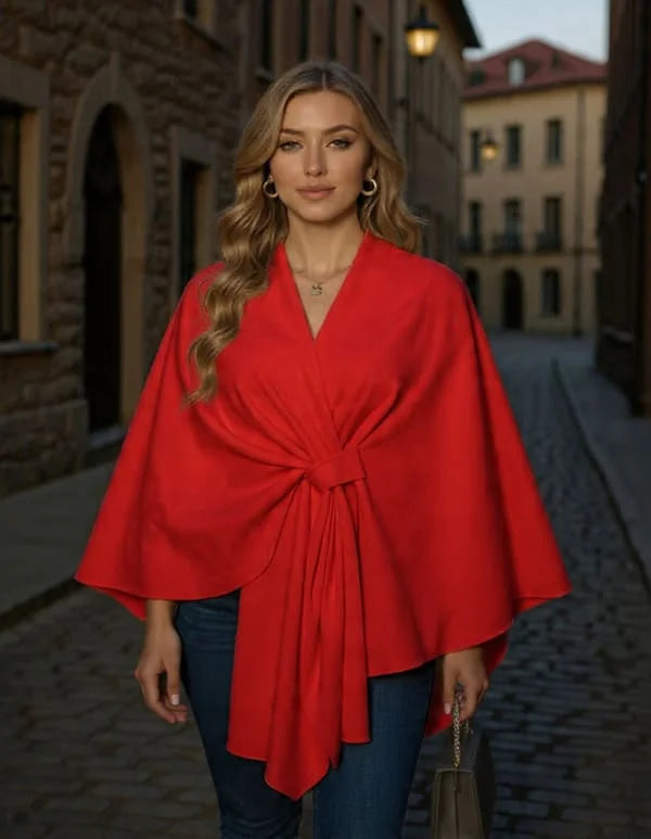 🔥Elegant Shawl Wraps Soft Open Front Poncho Sweater (Pre-Black Friday Sale)