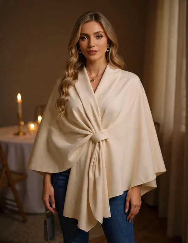 🔥Elegant Shawl Wraps Soft Open Front Poncho Sweater